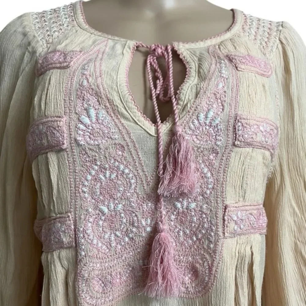 Free People soft peach long sleeves Dress